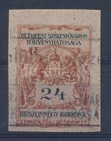 Budapest Székesfőváros Törvényhatóság 24K kivágáson