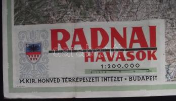 1942 Magyar Királyi Honvéd Térképészeti Intézet Radnai-havasok katonai térképe