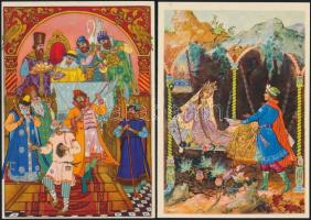 12 db modern, orosz motívumlap, meseillusztrációk, mind használatlan és jó állapotba van