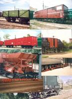 15db színes fotó vasúti teherkocsikról / 
Color photos of freight cars 9x13cm