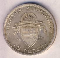 1938. 5P Ag "Szent István" T:2