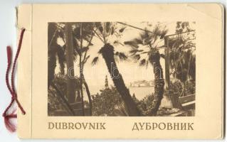 cca 1930 Dubrovnik 12 lapot tartalmazó képes füzet 3 nyelven (gerinc sérült) / Dubrovnik picture booklet (spine damaged)