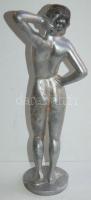 Női akt alumínium-ötvözetből (festéknyomokkal) / 
Nude from aluminium alloy (with paint) 29cm