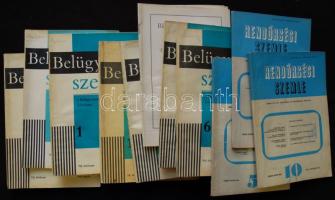 1962-1971 A Rendőrségi Szemle 3 száma, ill. a Belügyi Szemle 7 száma