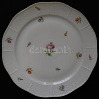 ~1960  23 darabos nem komplett jelzett Herendi fonott porcelán étkészlet apró virágokkal díszítve: 5...