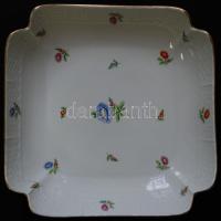 ~1960  23 darabos nem komplett jelzett Herendi fonott porcelán étkészlet apró virágokkal díszítve: 5...