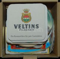 kb 300db sörös címke, klf alátétek, cseppfogók dobozban