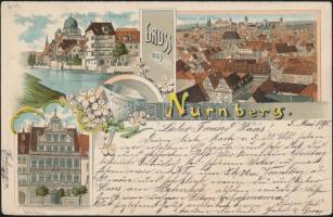 1898 Nürnberg, Synagogue, litho (EK)