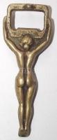Meztelen nőt formáló réz sörnyitó / 
Vintage beer bottle opener in female nude shape 10cm