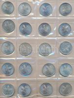 1992-93. 200Ft Ag "MNB" (100x) lefűzhető albumlapokba rendezve T:1,1-