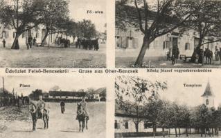 Felsőbencsek the shop of József König, cavalrymen