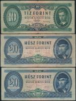 1947. 10Ft + 1957. 20Ft + 1960. 20Ft "C 006"-os sorozat T:III