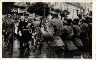 Szászrégen entry of the Hungarian troops, Horthy, vissza So.Stpl