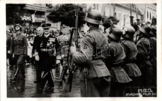 Szászrégen entry of the Hungarian troops, Horthy