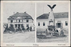 Villány Főbírói hivatal, hősök szobra, Krammer Jenő kiadása (EB)