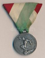 Manno Miltiadesz (1879-1935) / Nemes György (1885-1958) / Scheid ezüstáru és éremgyár ~1926. "Professzionalista Labdarúgók Szövetsége" jelzett Ag(0.800) díjérem (14g) szalaggal dísztokban T:1-