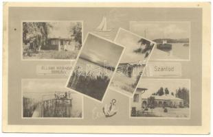 Tolnay Klári színművésznő és más színészek aláírása Szántód képeslapon