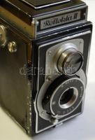 cca 1950 Reflekta II tüköraknás rollfilmes dupla objektíves fényképezőgép, Velax f3.5 objektívvel, 6...