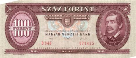 1992. 100Ft (3x) egymás utáni sorszámmal! T:I