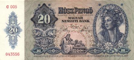 1941. 20P "005" (3x) egymás utáni sorszámmal! T:I- apró sarokkopás