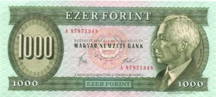 1983. 1000Ft "A" (3x) egymás utáni sorszámmal T:I (apró papírkopás)