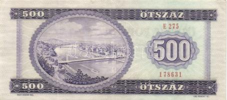 1975. 500Ft "E" (2x) T:II-(egyiken apró papírszakadás)