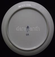 Szász Endre által tervezett Hollóházi porcelán dísztányér, jelzett, hibátlan / Faces designed by End...