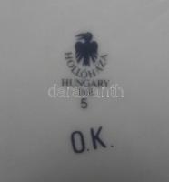 Szász Endre által tervezett Hollóházi porcelán dísztányér, jelzett, hibátlan / Faces designed by End...