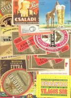 cca 1940-1960 100 db magyar sörcimke