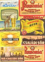 cca 1940-1960 100 db magyar sörcimke
