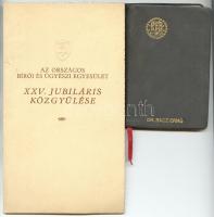 1937 Dr. Rácz Ernő főügyész bírói naptára és meghívó az ügyészi bálra