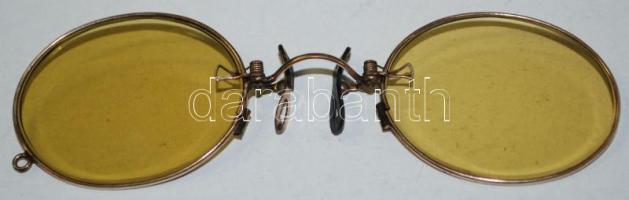 Cvikker sötétített lencsével /  Pince-nez with darkened lenses