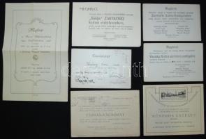 12 meghívó közte vitézavatás + 1 tagsági jegy a 10-es 20-as évekből