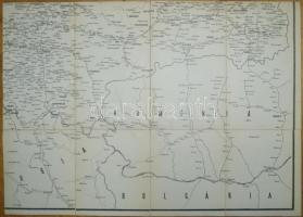 1893 A Magyar Koronai Országainak vasút és postajárati térképe. Készítette a m. k. mozgóposta-főnöks...