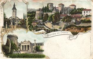 Fiume Trsat hill, litho (EK)