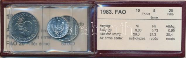 1983. "FAO" sor 20f, 5Ft, 10Ft eredeti plasztikcsomagolásban, tanúsítvánnyal T:BU