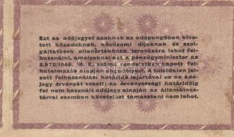 1946. 100.000AP vízjeles papíron sorszámmal, hátlapon feltűnően eltolódott nyomat T:II-/III