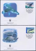 WWF Whales set on FDC WWF Bálnák sor 4 FDC-n