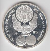 Kiss István (1927-) 1995. "Bajnokok Ligája" ezüstözött fém emlékérem (42mm/31g) T:PP