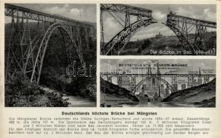 Müngsten giant bridge under construction, Müngstener Brücke
