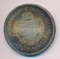 1935. 2P Ag &quot;Rákóczi&quot; T:2 patina