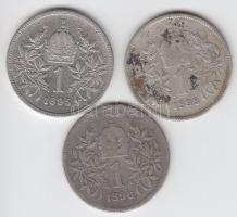 Ausztria 1893-95-96. 1K Ag (3x) T:2-,3
Austria 1893-95-96. 1 Corona Ag (3x) C:VF,F