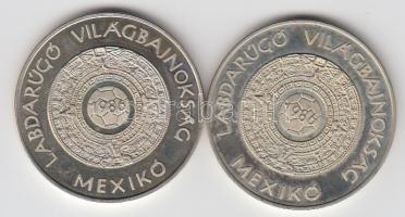 Bognár György (1944-) 1986. "Labdarúgó VB-Mexikó" ezüstözött fém emlékérem (2x) T:PP