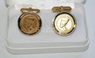 Egyiptomi mandzsettagomb díszdobozban / 
Cufflinks from Egypt in gift box