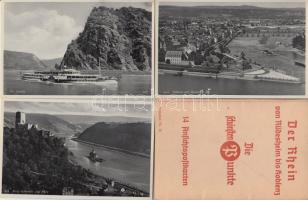 6 db városképes lap, Rajna menti városok képeslapfüzetben