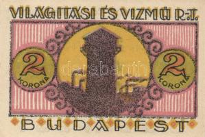 Budapest 1920. "Világítási és Vízmű R.T." 20f, 50f, 1K, 2K, 5K, 10K T:I