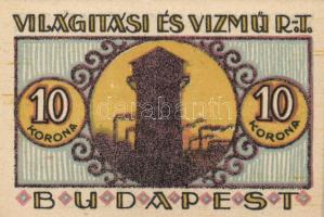 Budapest 1920. "Világítási és Vízmű R.T." 20f, 50f, 1K, 2K, 5K, 10K T:I