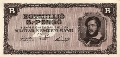 1946. 1.000.000BP (3x) nyomdai festékpöttyökkel T:I-