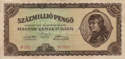 1946. 100.000.000P (12x) alacsony sorozatszámúak T:II,II-,III