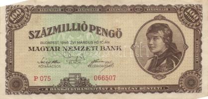 1946. 100.000.000P (12x) alacsony sorozatszámúak T:II,II-,III